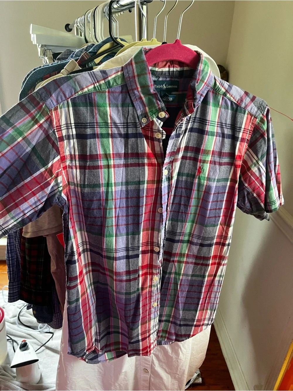 Ralph Lauren Multicolor Plaid Short-Sleeve Button-Down Shirt
